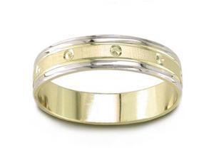 14K Two Toned Gold Carved Wedding Band (5.00 Mm) 14K Two Toned Gold Carved Wedding Band (5.00 Mm)