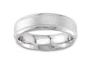 Men'S 14K White Gold Milgrain Classic Sandblasted Comfort-Fit Wedding Band (6.00 Mm) Men'S 14K White Gold Milgrain Classic Sandblasted Comfort-Fit Wedding Band (6.00 Mm)