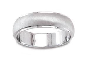 Men'S 14K White Gold Step Wedding Band (6.50 Mm) Men'S 14K White Gold Step Wedding Band (6.50 Mm)