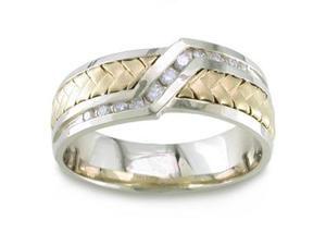 Handmade 14K Two Toned Gold Round Diamond Braided Comfort-Fit Wedding Ring (0.35 Ctw) Handmade 14K Two Toned Gold Round Diamond Braided Comfort-Fit Wedding Ring (0.35 Ctw)