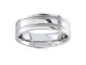 Men'S 14K White Gold Sleek Comfort-Fit Wedding Band (6.50 Mm) Men'S 14K White Gold Sleek Comfort-Fit Wedding Band (6.50 Mm)