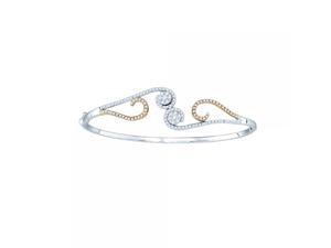 14k White Two Tone 0.59Ctw Dia Fashion Bangle 14k White Two Tone 0.59Ctw Dia Fashion Bangle