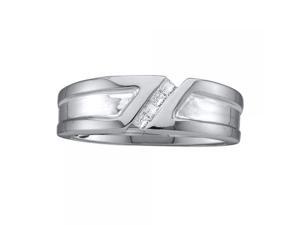14k White Gold 0.15Ctw Diamond Mens Invisible Wedding Ring Band 14k White Gold 0.15Ctw Diamond Mens Invisible Wedding Ring Band