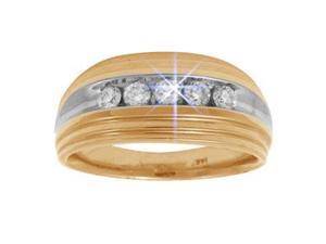 1/2 Carat Diamond 14k Two-Tone Gold Men's Wedding Anniversary Ring 1/2 Carat Diamond 14k Two-Tone Gold Men's Wedding Anniversary Ring