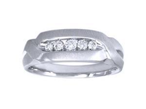 1/3 carat Diamond 14k White Gold Men's Wedding Anniversary Ring 1/3 carat Diamond 14k White Gold Men's Wedding Anniversary Ring