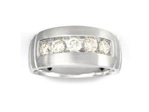 1 1/4 Carat Diamond Men's 18k White Gold Wedding Anniversary Ring 1 1/4 Carat Diamond Men's 18k White Gold Wedding Anniversary Ring