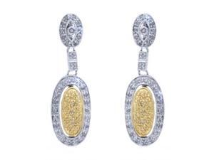 1.00 Carat Diamond 14k Two-Tone Gold Dangle Chandelier Earrings 1.00 Carat Diamond 14k Two-Tone Gold Dangle Chandelier Earrings