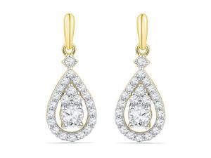10k Yellow Gold 0.50 ctw Diamond Drop Earring 10k Yellow Gold 0.50 ctw Diamond Drop Earring