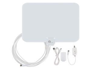1Byone OUS00-0562 Amplified HDTV Antenna - 50 Miles Range with Signal Booster USB Power Supply, 20 Feet Coaxial Cable - White/Black 1Byone OUS00-0562 Amplified HDTV Antenna - 50 Miles Range with Signal Booster USB Power Supply, 20 Feet Coaxial Cable - White/Black