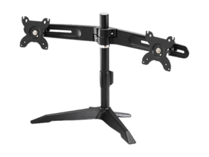 Dual Monitor Stand by Amer Networks. Supports two 24" monitors weighing up to 26.5 lbs each. VESA compatable Dual Monitor Stand by Amer Networks. Supports two 24" monitors weighing up to 26.5 lbs each. VESA compatable