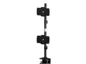 Amer Dual Vertical Monitor Clamp. Supports up to two 32" monitors weighing up to 26.5 lbs each. VESA compatible. Also ideal for 26, 27, 28, 29, 30 and 32 inch monitors. Amer Dual Vertical Monitor Clamp. Supports up to two 32" monitors weighing up to 26.5 lbs each. VESA compatible. Also ideal for 26, 27, 28, 29, 30 and 32 inch monitors.