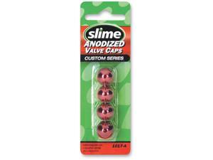 SLIME 1017-A Anodized Valve Cap,Red SLIME 1017-A Anodized Valve Cap,Red