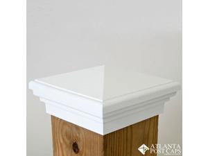 6x6 Post Cap (Nominal) – White Pyramid Top – 10 Year Warranty 6x6 Post Cap (Nominal) – White Pyramid Top – 10 Year Warranty