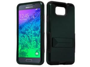 for Samsung Galaxy Alpha G850 Hybrid Infuse Stand Cover Case. Black for Samsung Galaxy Alpha G850 Hybrid Infuse Stand Cover Case. Black