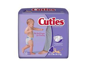 Cuties CR4001 Size 4 Baby Diapers 124/Case Cuties CR4001 Size 4 Baby Diapers 124/Case