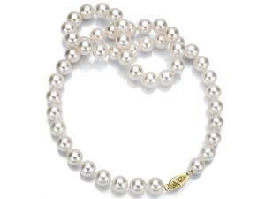 14k Yellow Gold 7.5-8mm White Hand-pick Genuine Japanese Saltwater Akoya Pearl High Luster Necklace 18" Length, AAA Quality. 14k Yellow Gold 7.5-8mm White Hand-pick Genuine Japanese Saltwater Akoya Pearl High Luster Necklace 18" Length, AAA Quality.