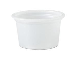Plastic Souffl? Portion Cups, 1/2 oz., Translucent, 250/Bag DCC050PC Plastic Souffl? Portion Cups, 1/2 oz., Translucent, 250/Bag DCC050PC