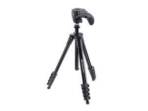 Manfrotto 5-Section Compact Action Aluminum Tripod, 3.31lbs Capacity, Black Manfrotto 5-Section Compact Action Aluminum Tripod, 3.31lbs Capacity, Black