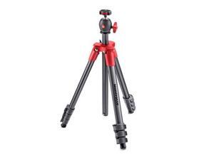 Manfrotto 4-Section Compact Light Aluminum Tripod with Built-in Ballhead, Red Manfrotto 4-Section Compact Light Aluminum Tripod with Built-in Ballhead, Red