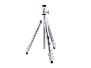 Manfrotto 4-Section Compact Light Aluminum Tripod with Built-in Ballhead, White Manfrotto 4-Section Compact Light Aluminum Tripod with Built-in Ballhead, White