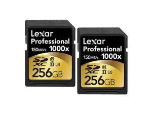 Lexar 256GB Professional 1000x UHS-II U3 SDXC Memory Card - 2 Pack Lexar 256GB Professional 1000x UHS-II U3 SDXC Memory Card - 2 Pack