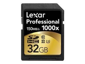 Lexar Professional 1000x 32GB Secure Digital High-Capacity (SDHC) Flash Memory Model LSD32GCRBNA1000 Lexar Professional 1000x 32GB Secure Digital High-Capacity (SDHC) Flash Memory Model LSD32GCRBNA1000