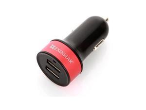 ExoGear ExoCharge 2 Port 2.0 Amp Rapid Car Charger for Smartphones and Tablets ExoGear ExoCharge 2 Port 2.0 Amp Rapid Car Charger for Smartphones and Tablets