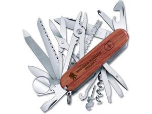 Victorinox SwissChamp 91mm Pocket Knife, Hardwood with Laser Engraved WWP Logo Victorinox SwissChamp 91mm Pocket Knife, Hardwood with Laser Engraved WWP Logo