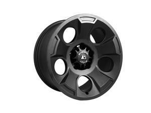 Rugged Ridge 15302.01 Drakon Wheel; 17 in. x 9 in.; 5 in. x 5 in. Bolt Pattern; 4.53 in. Backspacing; 12 mm Offset; Black Satin; Rugged Ridge 15302.01 Drakon Wheel; 17 in. x 9 in.; 5 in. x 5 in. Bolt Pattern; 4.53 in. Backspacing; 12 mm Offset; Black Satin;
