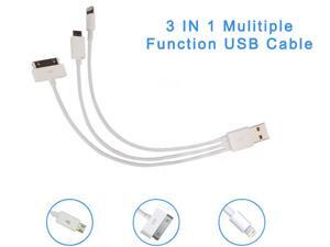 3 in 1 8 Pin USB Date Sync Charger Cable For iPhone 6S/ 6S Plus /6 /6 Plus / 5 5S iPad mini Micro USB Universal Wire for Samsung V8 Android 30 Pin Charging Cord for iPhone 4 4S 3GS iPad 1 2 3 White 3 in 1 8 Pin USB Date Sync Charger Cable For iPhone 6S/ 6S Plus /6 /6 Plus / 5 5S iPad mini Micro USB Universal Wire for Samsung V8 Android 30 Pin Charging Cord for iPhone 4 4S 3GS iPad 1 2 3 White