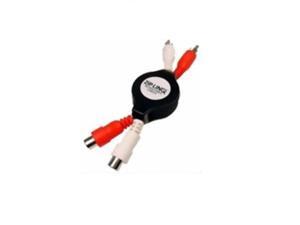 ZipLinq ZIP-AUDIO-RC2 Stereo RCA M/F Retractable Extension Cable ZipLinq ZIP-AUDIO-RC2 Stereo RCA M/F Retractable Extension Cable