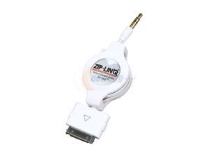 ZipLINQ zip-audio-ip1-3pk Retractable iPod 30Pin Dock to 3.5mm Audio Cable - BUNDLE of 3 ZipLINQ zip-audio-ip1-3pk Retractable iPod 30Pin Dock to 3.5mm Audio Cable - BUNDLE of 3