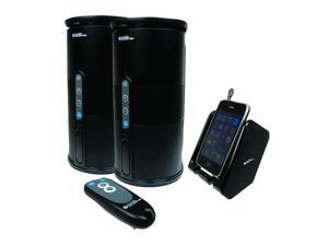 Nexhi AU-SPK-VELO-003 Premium 900MHZ Wireless Indoor/Outdoor 2-Speaker System with Remote and Dual Power Transmitter - Black Nexhi AU-SPK-VELO-003 Premium 900MHZ Wireless Indoor/Outdoor 2-Speaker System with Remote and Dual Power Transmitter - Black