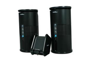 Nexhi AU-SPK-VELO-003 Premium 900MHZ Wireless Indoor/Outdoor 2-Speaker System and Dual Power Transmitter - Black Nexhi AU-SPK-VELO-003 Premium 900MHZ Wireless Indoor/Outdoor 2-Speaker System and Dual Power Transmitter - Black