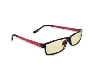 CORN Optiks YJ-2 Full Rim Advanced Video Gaming Eyewear Glasses with Headset Compatibility and Amber Lens Tint, Flexible Beta Memory Polymer (Red) CORN Optiks YJ-2 Full Rim Advanced Video Gaming Eyewear Glasses with Headset Compatibility and Amber Lens Tint, Flexible Beta Memory Polymer (Red)