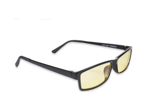 CORN Optiks YJ-2 Full Rim Advanced Video Gaming Eyewear Glasses with Headset Compatibility and Amber Lens Tint, Flexible Beta Memory Polymer (Black) CORN Optiks YJ-2 Full Rim Advanced Video Gaming Eyewear Glasses with Headset Compatibility and Amber Lens Tint, Flexible Beta Memory Polymer (Black)