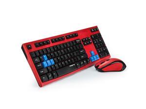 CORN Wireless Gaming Keyboard and Mouse Combo With USB RF 2.4GHz, Anti-Ghosting Feature & Water-Proof Design - Black & Red CORN Wireless Gaming Keyboard and Mouse Combo With USB RF 2.4GHz, Anti-Ghosting Feature & Water-Proof Design - Black & Red