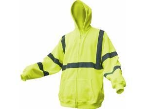 Boston industrial Class III Reflective High Visibility Hooded Sweatshirt - Size 2XL Boston industrial Class III Reflective High Visibility Hooded Sweatshirt - Size 2XL