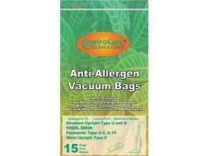 15 Kenmore 50688 and 50690, Panasonic Type U-2 Vacuum Bags, Allergen and HEPA Filtration 15 Kenmore 50688 and 50690, Panasonic Type U-2 Vacuum Bags, Allergen and HEPA Filtration