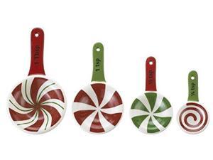 Ganz Ceramic Measuring Spoons 4-Piece, Candy Ganz Ceramic Measuring Spoons 4-Piece, Candy