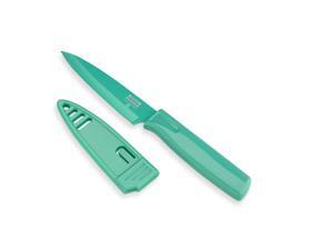 Kuhn Rikon Nonstick Paring Knives Colori 4-Inch Blade, Caribbean Teal Kuhn Rikon Nonstick Paring Knives Colori 4-Inch Blade, Caribbean Teal