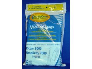 Riccar 2000, 4000 and Vibrance Series. Simplicity 5000, 6000 and Symmetry Type A Vacuum Bags - 12 Pack Riccar 2000, 4000 and Vibrance Series. Simplicity 5000, 6000 and Symmetry Type A Vacuum Bags - 12 Pack