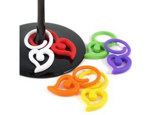 Prodyne Soft Charms Hearts Silicone Wine Glass Charms, Set of 6 Prodyne Soft Charms Hearts Silicone Wine Glass Charms, Set of 6