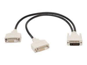 Tripp Lite - DVI splitter - dual link - DVI-D (M) - DVI-D (F) - 1 ft - molded - black - for P/N: P120-001-2, P574-001, P576-001 Tripp Lite - DVI splitter - dual link - DVI-D (M) - DVI-D (F) - 1 ft - molded - black - for P/N: P120-001-2, P574-001, P576-001