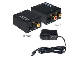 Analog to Digital Audio Converter, Powered, Dual RCA Female (Analog) to RCA Female (Digital Coaxial) Analog to Digital Audio Converter, Powered, Dual RCA Female (Analog) to RCA Female (Digital Coaxial)