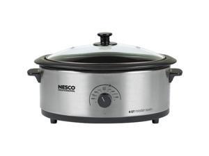 NESCO 4816-25PR 6-Quart Porcelain Roaster Oven (Stainless Steel) NESCO 4816-25PR 6-Quart Porcelain Roaster Oven (Stainless Steel)
