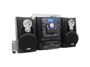 JENSEN JMC-1250 Bluetooth(R) 3-Speed Stereo Turntable Music System with 3-CD Changer & Dual Cassette Deck JENSEN JMC-1250 Bluetooth(R) 3-Speed Stereo Turntable Music System with 3-CD Changer & Dual Cassette Deck