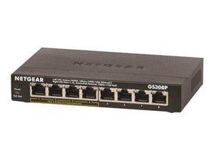 NETGEAR SOHO Gigabit Ethernet Switch GS308P - Switch - unmanaged - 4 x 10/100/1000 (PoE) + 4 x 10/100/1000 - desktop, wall-mountable - PoE - DC power NETGEAR SOHO Gigabit Ethernet Switch GS308P - Switch - unmanaged - 4 x 10/100/1000 (PoE) + 4 x 10/100/1000 - desktop, wall-mountable - PoE - DC power