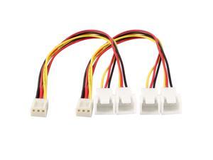 2 Pcs 3 Wire 3 Pin Female to Double Male PC Fan Y Splitter Extension Cable 20cm 2 Pcs 3 Wire 3 Pin Female to Double Male PC Fan Y Splitter Extension Cable 20cm