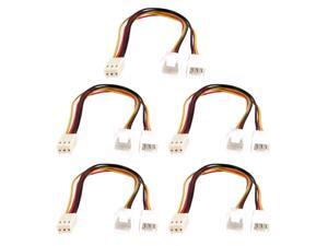 5 Pcs 3 Wire 3 Pin Female to Double Male PC Fan Y Splitter Extension Cable 20cm 5 Pcs 3 Wire 3 Pin Female to Double Male PC Fan Y Splitter Extension Cable 20cm
